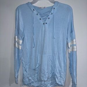 Pink Republic Sky Blue Lace-Up Hoodie